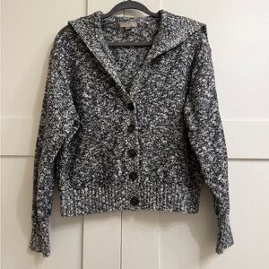 J.Crew Sailor-collar cardigan in Marled Yarn, size large